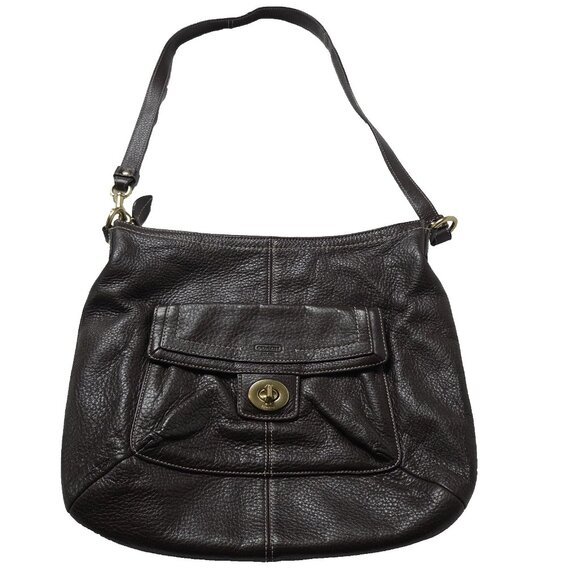Coach Handbags - Coach Brown Pebble Leather Penelope Shoulder Bag Brown Crossbody